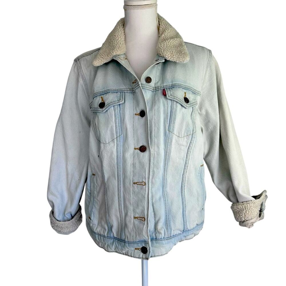 Levis - Vintage Sherpa Trucker Jean Jacket, Size 14-16